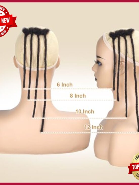 10 Inch Human Hair Dreadlock Extensions, 40 Strands, Handmade, Dyeable